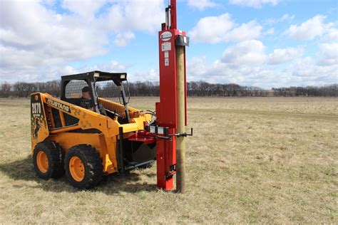 post driver skid steer rental|tractor mounted post driver rental.